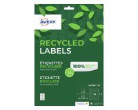 Etiquette autocollante avery adresse recyclee laser blanc  99,1 x 38,1mm boite de 210