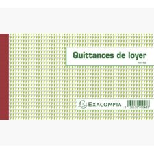 Manifold Quittances de loyer 12,5x21cm- 50 feuillets tripli autocopiants