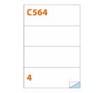 Markin 210C564 self-adhesive label Rectangle Permanent White 400 pc(s)