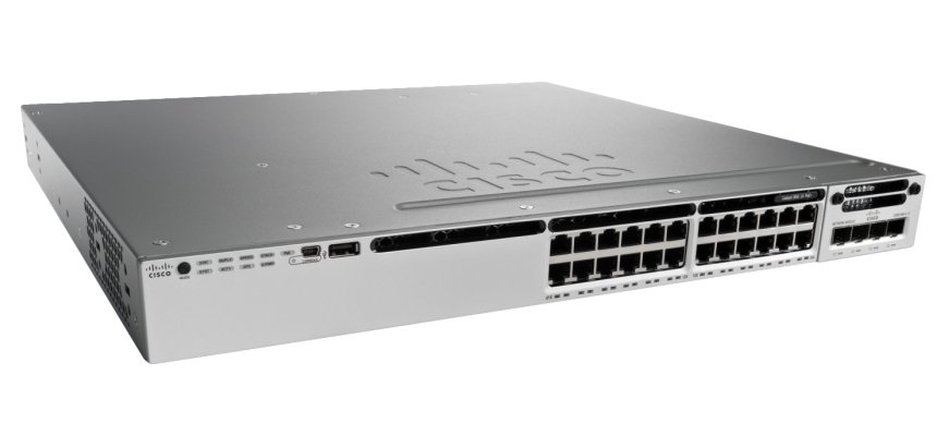 Cisco Catalyst WS-C3850-24T-L commutateur réseau Géré L3 Gigabit Ethernet (10/100/1000) Noir, Gris