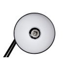 Luminaire bureau maulstudy surpince tete et bras metal      hauteur 44cm bras 35cm tete   diam. 17cm coloris noir