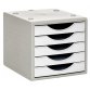 Module de classement archivo 2000 5 tiroirs coloris blanc  opaque 270x340x260mm