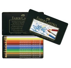 Pastelli acquerellabili - diametro mina 3,30 mm - colori assortiti - Faber-Castell - astuccio 12 pezzi