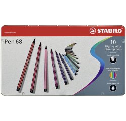 STABILO Pen 68 felt pen Multicolour 10 pc(s)