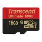 Transcend 16GB microSDHC Class 10 UHS-I (Ultimate) MLC Classe 10