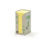 Tour 16 blocs 100f 76X76mm 100% recyclé. Coloris Jaune