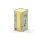 Tour 16 blocs 100 feuilles 76 X 76 mm 100 % recyclé. Coloris Jaune