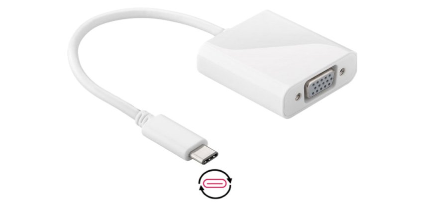DLH DY-TU2726W câble vidéo et adaptateur USB Type-C VGA (D-Sub) Blanc