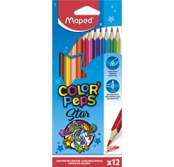 Crayon de couleur COLOR'PEPS Star, étui carton de 48