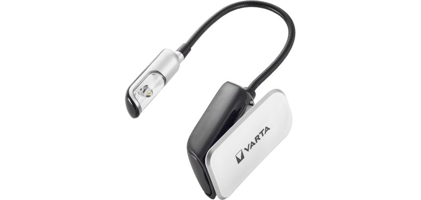 Varta 16618 Negro, Plata Linterna de clip LED
