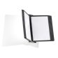 Pupitre mural durable sherpa protège-documents style consultation 10 pochettes a4 210x297mm cadre profilé noir