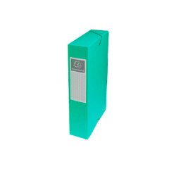 Boîte classement exacompta exabox carte lustrée 7/10e a4+ 25x33cm dos 6cm coloris vert