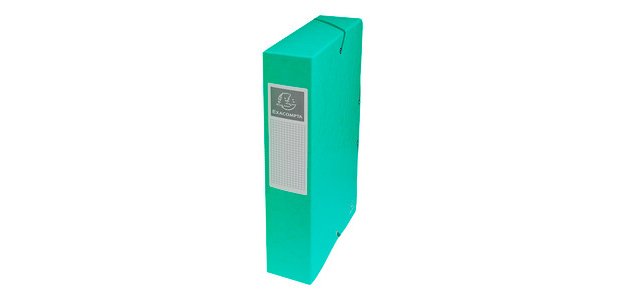 Boîte classement exacompta exabox carte lustrée 7/10e a4+ 25x33cm dos 6cm coloris vert
