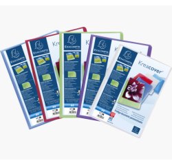 Protège-documents en polypropylène semi rigide Kreacover® Chromaline 120 vues - A4 - Couleurs assorties