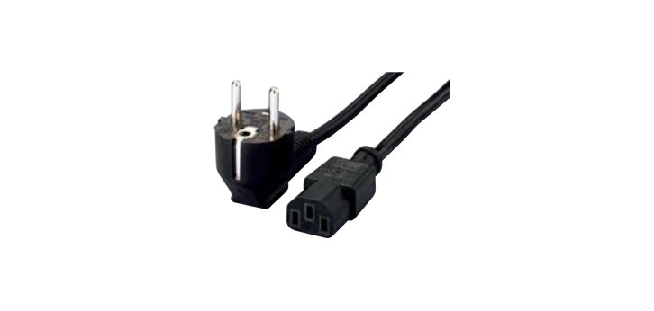 Uniformatic câble électrique coupleur C13 - Noir