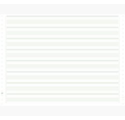 "2000 feuilles de listing zoné vert 380x11"" 1pli Bandes Caroll Non Détachables 70g"