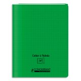 Cahier A Rabat Conquerant Classique Agrafe 240X320 96P 90G Seyes Polypro Vert