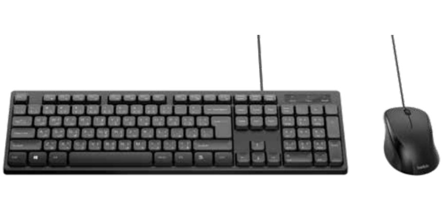 Belkin BBZ014FR clavier Souris incluse Universel USB AZERTY Français Noir