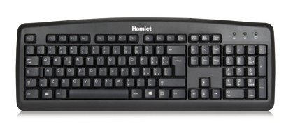 Hamlet Black Soft Touch tastiera usb italiana professionale
