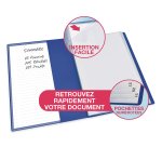 Protege-documents elba osmose polypropylene opaque a4 80    pochettes 160 vues decoupe    coin coloris noir