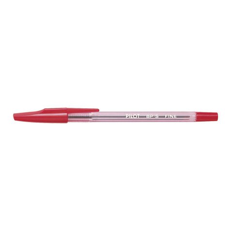 Stylo à bille rechargeable pointe fine encre Rouge corps plastique cristal avec capuchon BP-SF