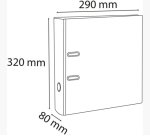 Classeur à levier cartonné Exacompta A4 - Dos 8 cm - Gris