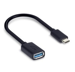 Hamlet XADTC-U2A-MF02 cavo USB USB 3.2 Gen 1 (3.1 Gen 1) 0,2 m USB A USB C 5 Gbit/s Nero