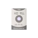 Fiche bristol 210 x 297 mm quadrillée 5 x 5 blanche non perforée Exacompta - Boîte de 100