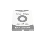 Fiche bristol 210 x 297 mm quadrillée 5 x 5 blanche non perforée Exacompta - Boîte de 100