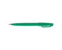 Feutre pentel sign s520 ecriture douce aquarellable   pointe moyenne 2mm baguee     longue duree encre vert