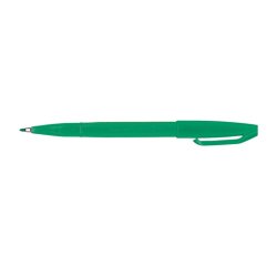 Feutre pentel sign s520 ecriture douce aquarellable   pointe moyenne 2mm baguee     longue duree encre vert
