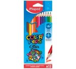 Crayon couleur maped color pep's triangulaire mine tendre résistante sans écharde coloris lumineux étui carton 12u