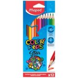 Crayon couleur maped color pep's triangulaire mine tendre résistante sans écharde coloris lumineux étui carton 12u