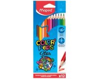 Crayon couleur maped color pep's triangulaire mine tendre résistante sans écharde coloris lumineux étui carton 12u