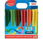 Crayon couleur infinity maped corps triangulaire coloris    assortis pot 72 unites