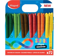 Crayon couleur infinity maped corps triangulaire coloris    assortis pot 72 unites