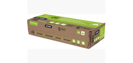 Bobine thermique pour caisse, 80 mm x 76 mm, blanc