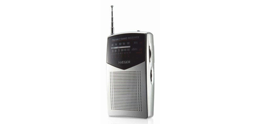 Haeger PR-BIB.006A radio Portátil Analógica Negro, Plata
