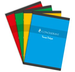 Cahier De Tp Conquerant 7 Agrafe 210X297 96P 70-90G Seyes/Uni Assorti