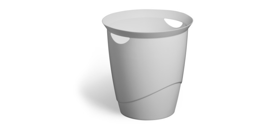 Cestino gettacarta Eco - altezza 33 cm - diametro 31,5 cm - grigio - Durable