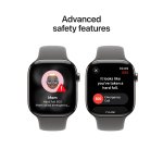 Apple Watch Series 11 GPS + Cellular 46mm Natural Titanium Case with Stone Grey Sport Band - M/L