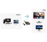 Hamlet XVAUC-VGA20 cavo e adattatore video 2 m USB tipo-C VGA (D-Sub) Nero