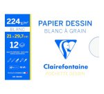 Dessin à Grain pochette 12F A4 224g