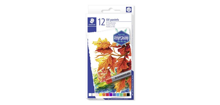 Crayons cire staedtler  2420 edition design journey pastel a l huile coloris assortis    etui de 12