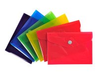 Pochette pression Iderama en polypropylène - Couleurs assorties