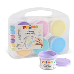 Primo 2212TD6PAST washable finger paint Blue, Lilac, Mint colour, Orange, Pink, Yellow