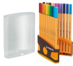 Stylo-feutre stabilo point 88 color parade pointe fine      0,4mm coloris assortis pack   de 20