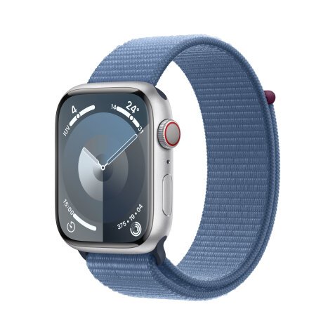 Apple Watch Series 9 45 mm Numérique 396 x 484 pixels Écran tactile 4G Argent Wifi GPS (satellite)