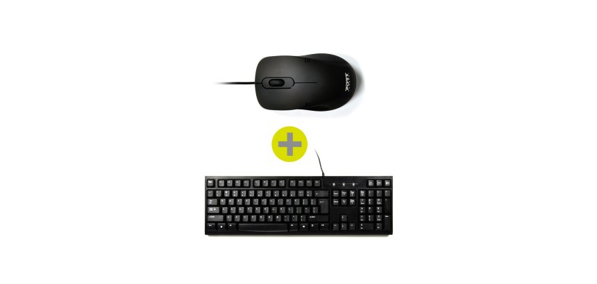 Port Designs 900900 clavier Souris incluse Bureau USB AZERTY Français Noir
