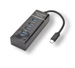 MCL USB3C-H114 hub & concentrateur USB 3.2 Gen 1 (3.1 Gen 1) Type-C 5000 Mbit/s Noir